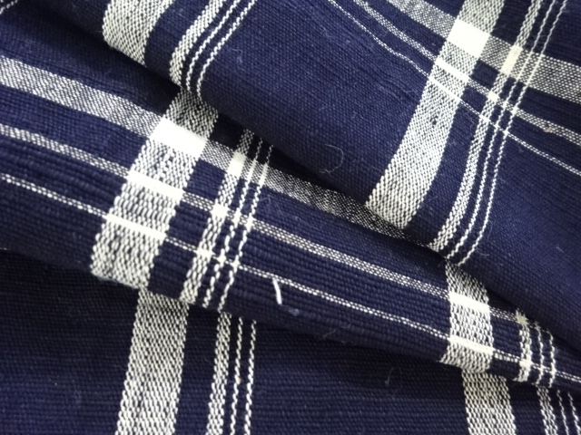  アンティーク　格子木綿単衣着物